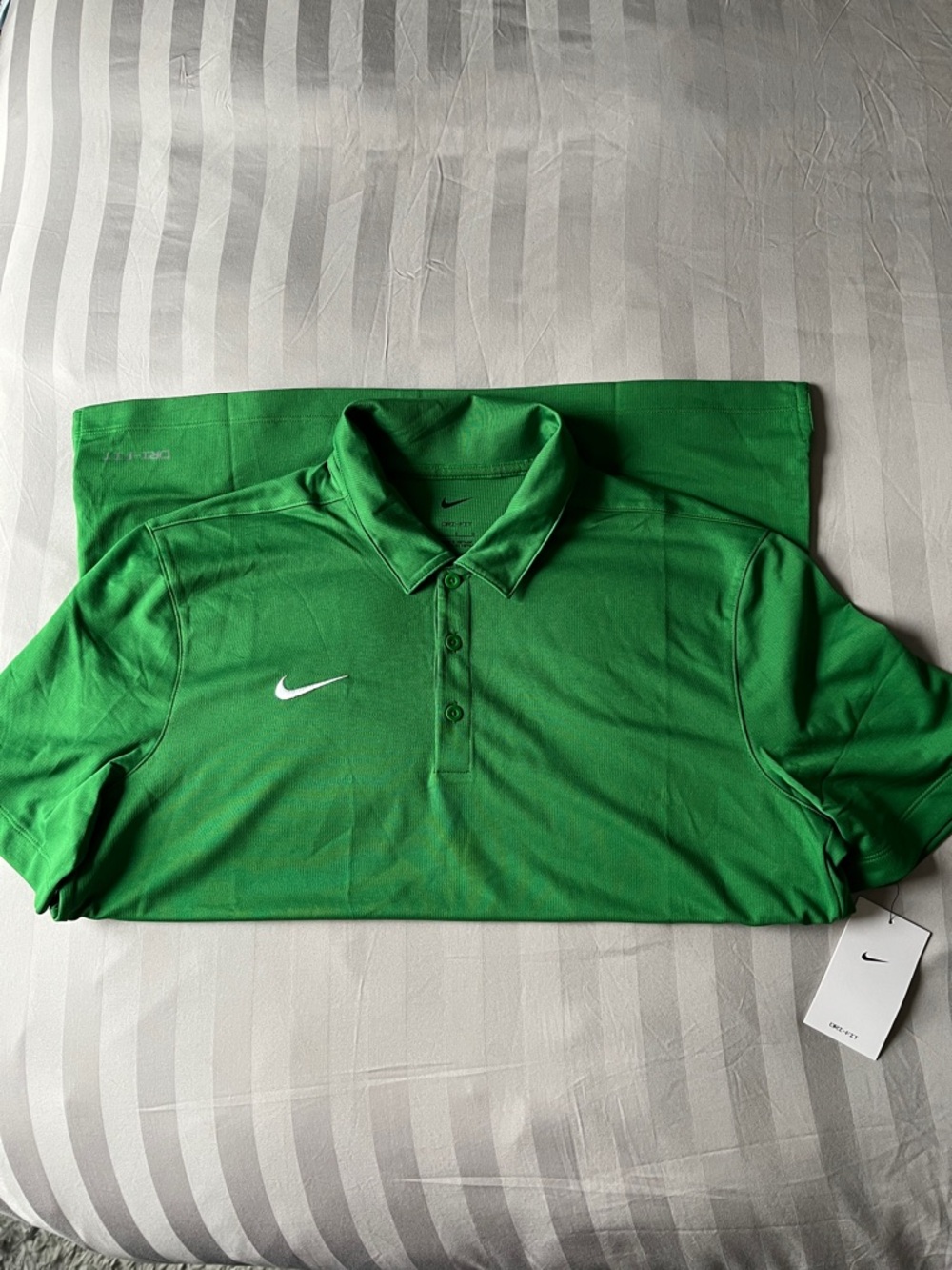 Nike Green Polo with White Swoosh